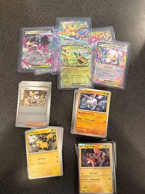 105 Bulk Pokemon Card Lot: Common, Uncommon, Trainer, Holo/Rev Holo, Rare, 1 EX